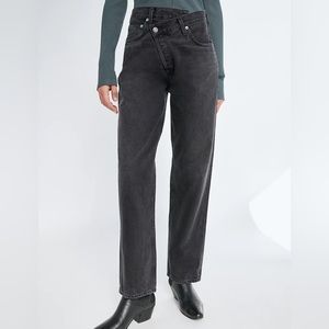 Agolde Black Criss Cross Jeans